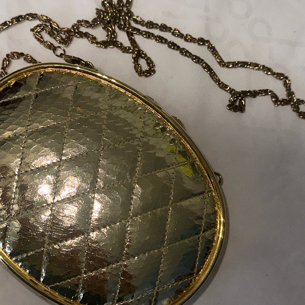 Nordstrom Metallic Quilted Chain Bag